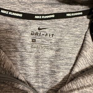 Nike Dri-FIT Heather Gray 1/4 Zip Running Top // Sz XL